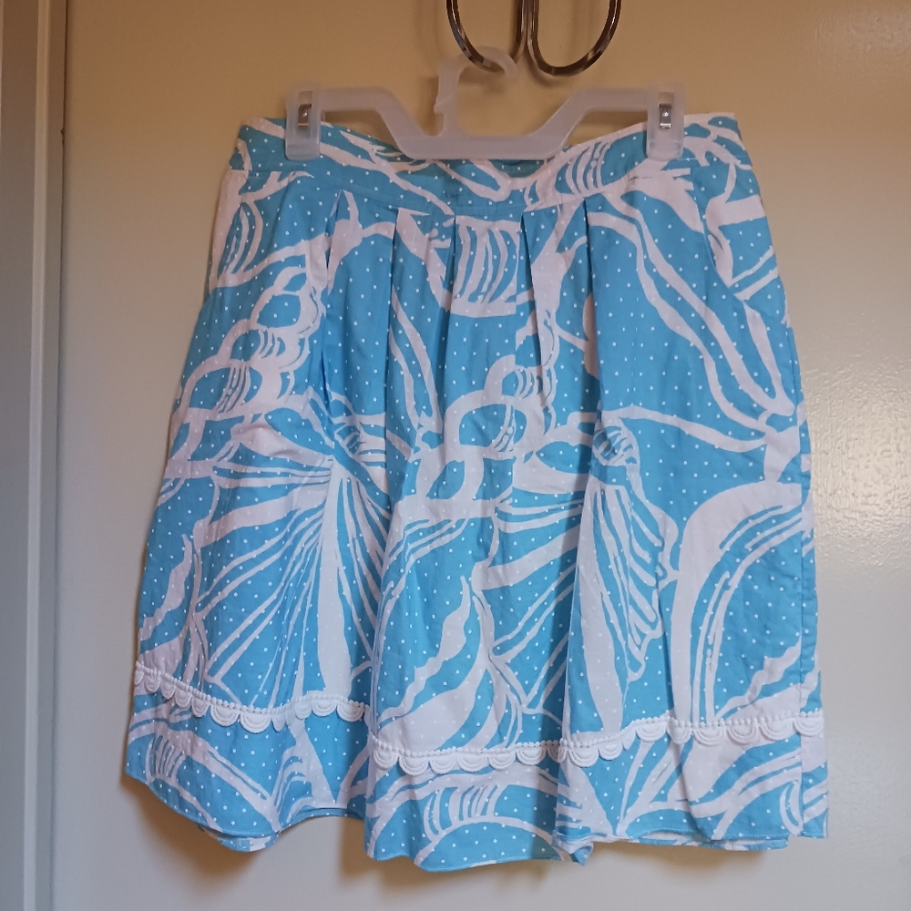 Blue and White Lilly Pulitzer skirt Size 12
